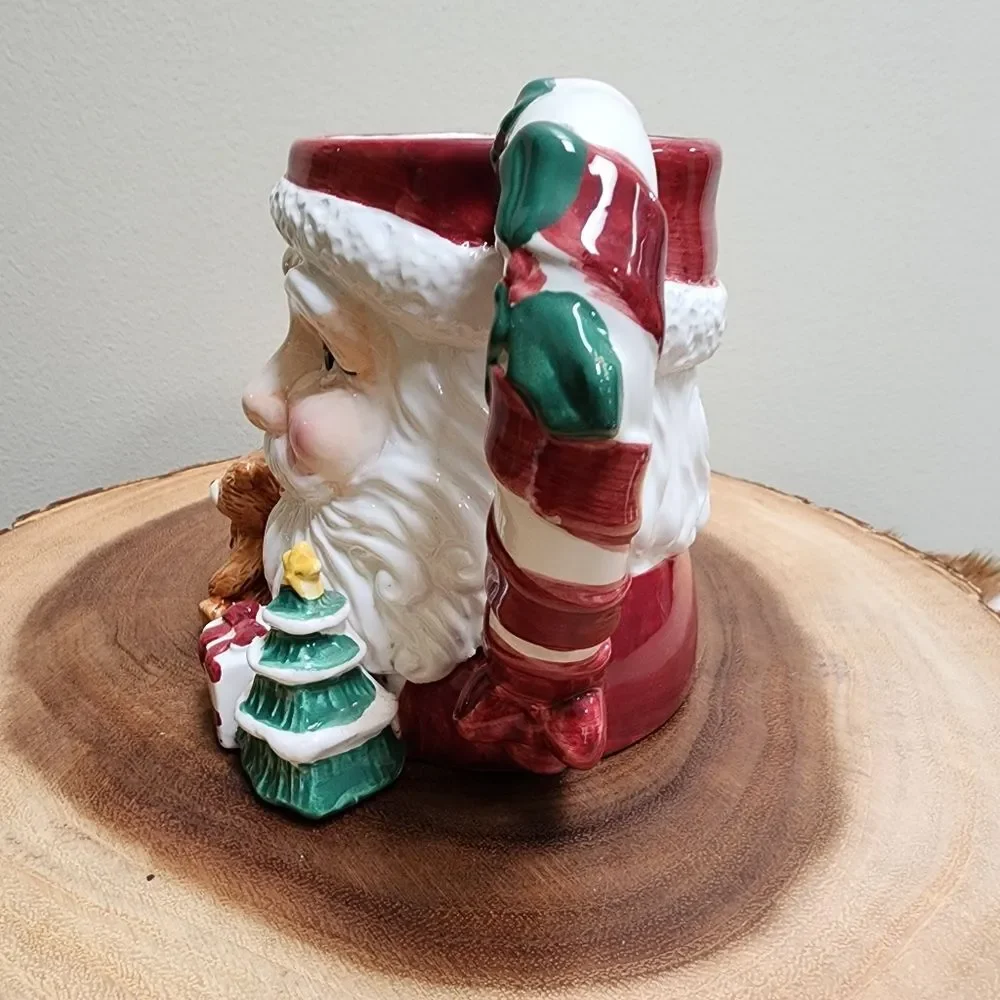 Santa Mug Vintage 90’s Tis The Season Christmas Santa Cup Hot Cocoa Mug